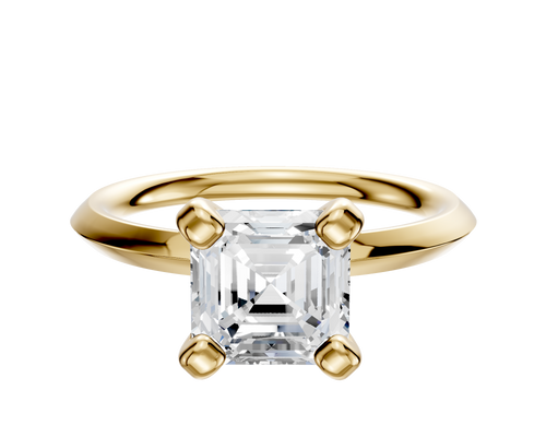 14K Yellow Gold 4 Prong Classic Knife Edge 2.0mm Engagement Ring