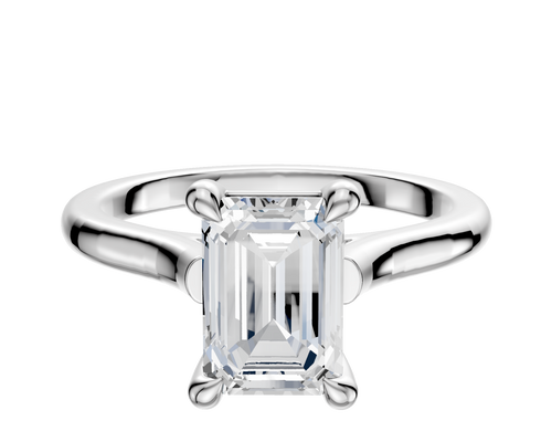 Platinum 4 Prong Basket Cathedral Dome 2.0mm Engagement Ring