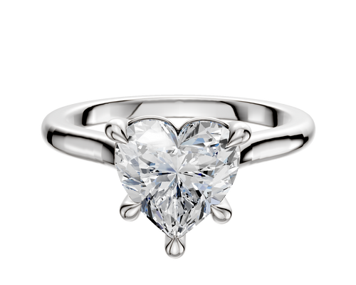 Platinum 4 Prong Basket Cathedral Dome 2.0mm Engagement Ring
