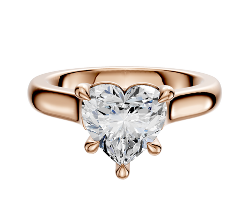 18K Rose Gold 4 Prong Basket Cathedral Dome 3.0mm Engagement Ring