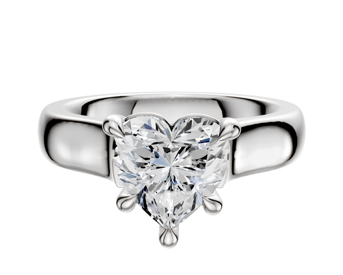 Platinum 4 Prong Basket Cathedral Dome 4.0mm Engagement Ring
