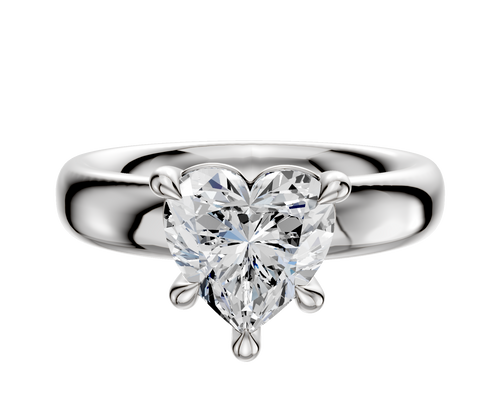 Platinum 4 Prong Basket Classic Dome 4.0mm Engagement Ring