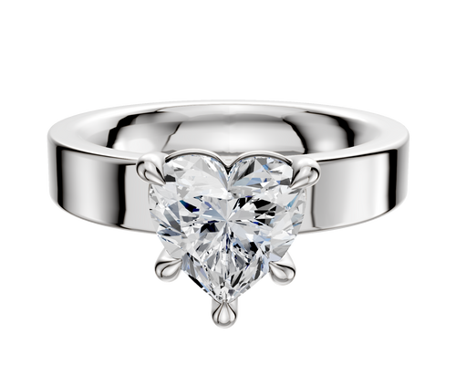 Platinum 4 Prong Basket Classic Flat 4.0mm Engagement Ring