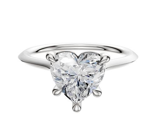 Platinum 4 Prong Basket Cathedral Knife Edge 1.5mm Engagement Ring