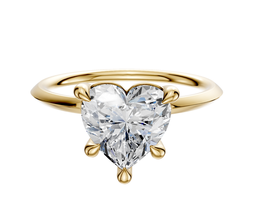 18K Yellow Gold 4 Prong Basket Classic Knife Edge 1.5mm Engagement Ring