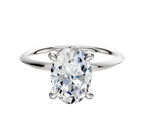 Platinum 4 Prong Basket Classic Knife Edge 1.5mm Engagement Ring