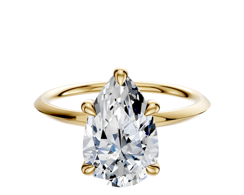 18K Yellow Gold 4 Prong Basket Classic Knife Edge 1.5mm Engagement Ring