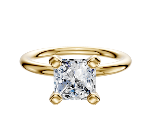 14K Yellow Gold 4 Prong Classic Dome 2.0mm Engagement Ring