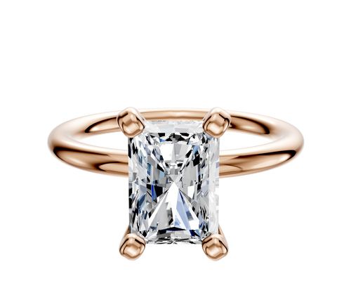 14K Rose Gold 4 Prong Classic Dome 2.0mm Engagement Ring