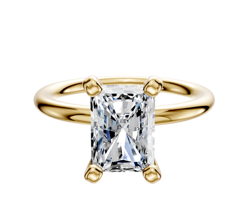 14K Yellow Gold 4 Prong Classic Dome 2.0mm Engagement Ring