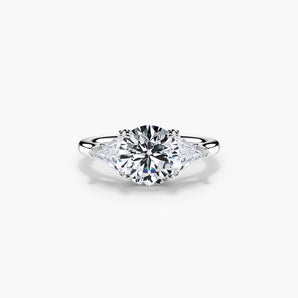 The Triangle Three Stone Lab Diamond Engagement Ring