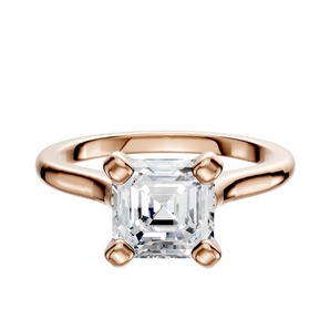 14K Rose Gold 4 Prong Cathedral Dome 2.0mm Engagement Ring