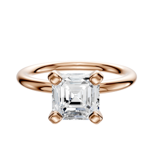 14K Rose Gold 4 Prong Classic Dome 2.0mm Engagement Ring