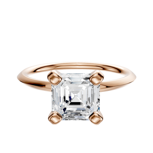 14K Rose Gold 4 Prong Classic Knife Edge 1.5mm Engagement Ring