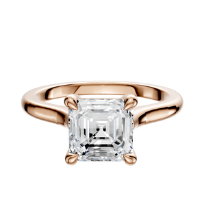 14K Rose Gold 4 Prong Basket Cathedral Dome 2.0mm Engagement Ring