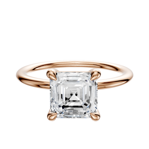 14K Rose Gold 4 Prong Basket Classic Dome 1.5mm Engagement Ring