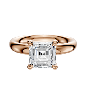 14K Rose Gold 4 Prong Basket Classic Dome 3.0mm Engagement Ring