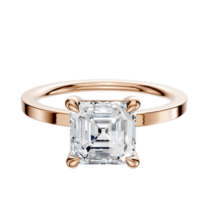 14K Rose Gold 4 Prong Basket Classic Flat 1.5mm Engagement Ring