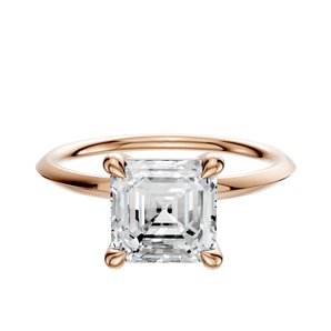 14K Rose Gold 4 Prong Basket Classic Knife Edge 1.5mm Engagement Ring