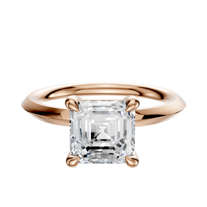 14K Rose Gold 4 Prong Basket Classic Knife Edge 2.0mm Engagement Ring