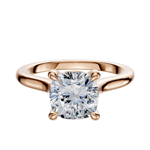 14K Rose Gold 4 Prong Basket Cathedral Dome 2.0mm Engagement Ring
