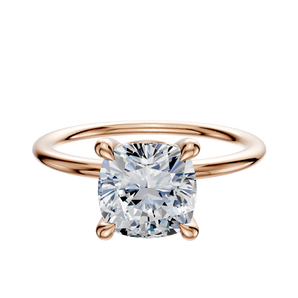 14K Rose Gold 4 Prong Basket Classic Dome 1.5mm Engagement Ring