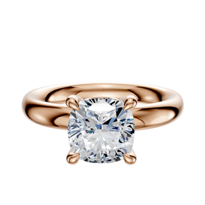 14K Rose Gold 4 Prong Basket Classic Dome 3.0mm Engagement Ring