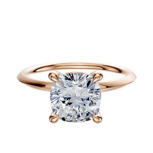 14K Rose Gold 4 Prong Basket Classic Knife Edge 1.5mm Engagement Ring