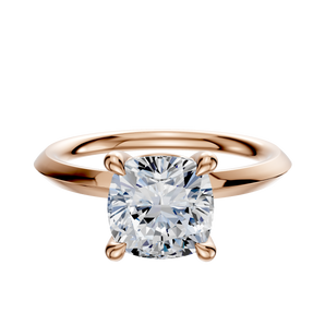 14K Rose Gold 4 Prong Basket Classic Knife Edge 2.0mm Engagement Ring