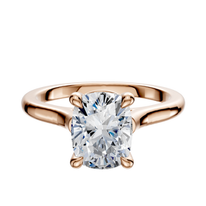14K Rose Gold 4 Prong Basket Cathedral Dome 2.0mm Engagement Ring