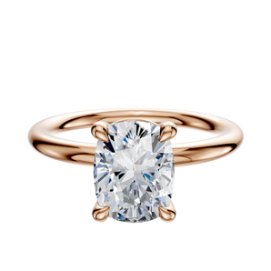 14K Rose Gold 4 Prong Basket Classic Dome 2.0mm Engagement Ring