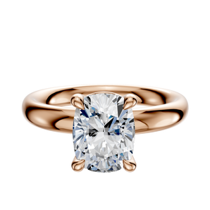 14K Rose Gold 4 Prong Basket Classic Dome 3.0mm Engagement Ring