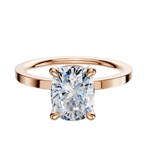 14K Rose Gold 4 Prong Basket Classic Flat 1.5mm Engagement Ring