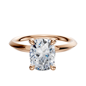 14K Rose Gold 4 Prong Basket Classic Knife Edge 2.0mm Engagement Ring