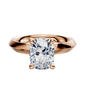 14K Rose Gold 4 Prong Basket Classic Knife Edge 3.0mm Engagement Ring