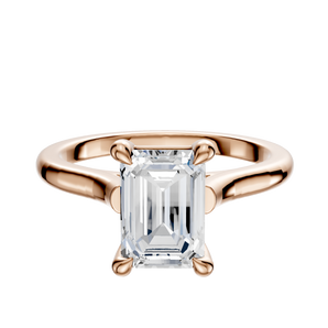 14K Rose Gold 4 Prong Basket Cathedral Dome 2.0mm Engagement Ring