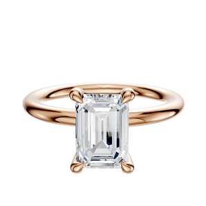 14K Rose Gold 4 Prong Basket Classic Dome 2.0mm Engagement Ring