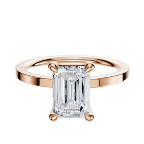 14K Rose Gold 4 Prong Basket Classic Flat 1.5mm Engagement Ring