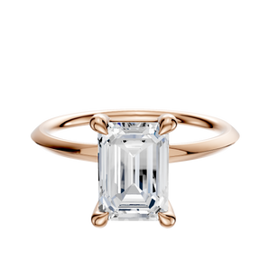 14K Rose Gold 4 Prong Basket Classic Knife Edge 1.5mm Engagement Ring