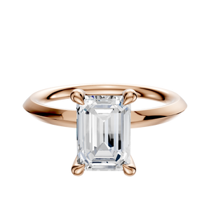 14K Rose Gold 4 Prong Basket Classic Knife Edge 2.0mm Engagement Ring