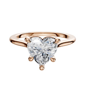 14K Rose Gold 4 Prong Basket Cathedral Dome 1.5mm Engagement Ring
