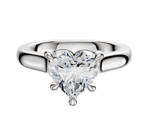 18K White Gold 4 Prong Basket Cathedral Dome 3.0mm Engagement Ring