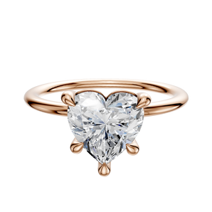 14K Rose Gold 4 Prong Basket Classic Dome 1.5mm Engagement Ring