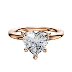 14K Rose Gold 4 Prong Basket Classic Dome 2.0mm Engagement Ring