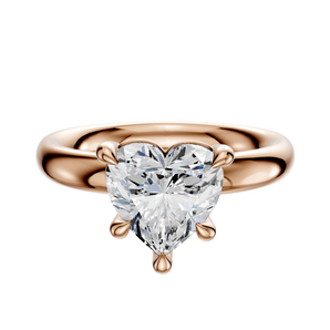 14K Rose Gold 4 Prong Basket Classic Dome 3.0mm Engagement Ring