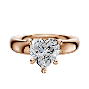 14K Rose Gold 4 Prong Basket Classic Dome 4.0mm Engagement Ring