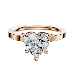 14K Rose Gold 4 Prong Basket Classic Flat 2.0mm Engagement Ring