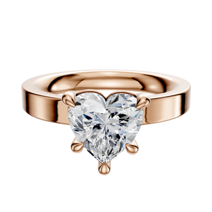 14K Rose Gold 4 Prong Basket Classic Flat 3.0mm Engagement Ring