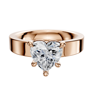 14K Rose Gold 4 Prong Basket Classic Flat 4.0mm Engagement Ring