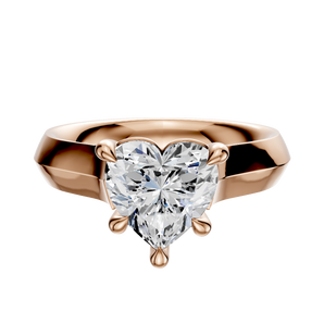 14K Rose Gold 4 Prong Basket Cathedral Knife Edge 4.0mm Engagement Ring